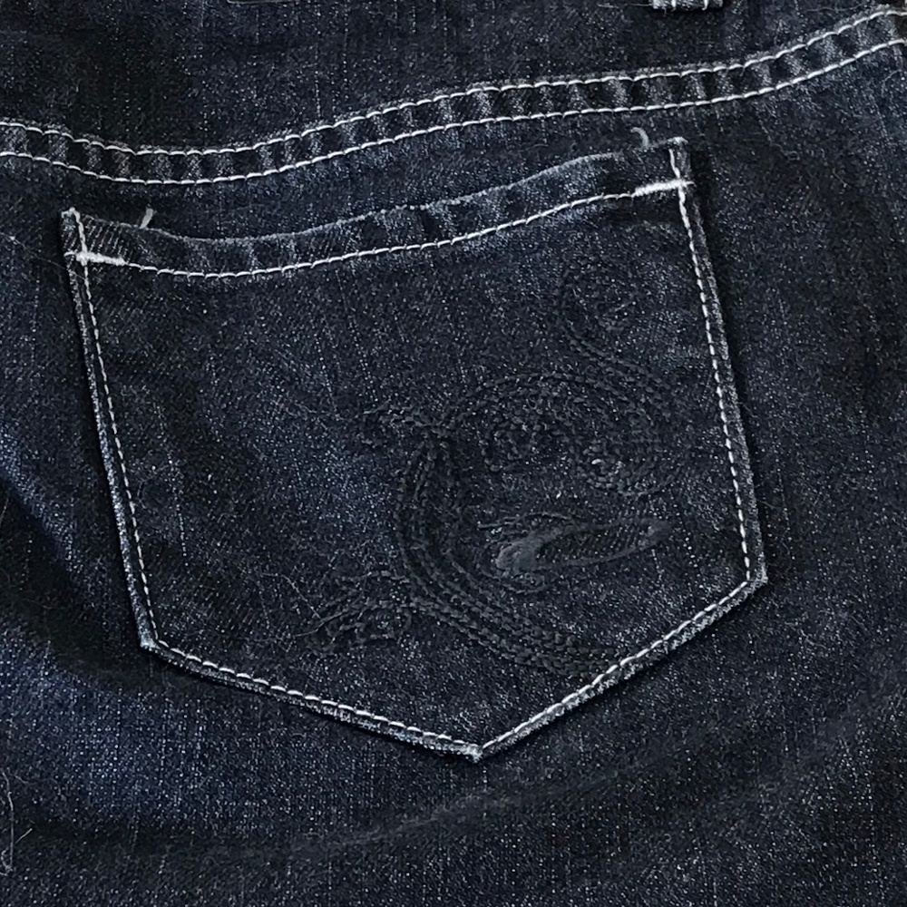 NWOT Women’s Oakley Dark Blue With White Stitching Demin/Jean Skirt With Pockets - Picture 5 of 9
